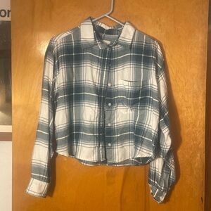 American Eagle - Cropped Flannel